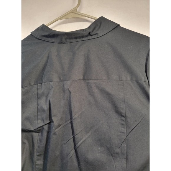 NWOT Lane Bryant Black Structured Collared Button Down Blouse, Sz 18 - Picture 6 of 9